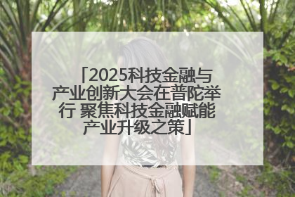2025科技金融与产业创新大会在普陀举行 聚焦科技金融赋能产业升级之策