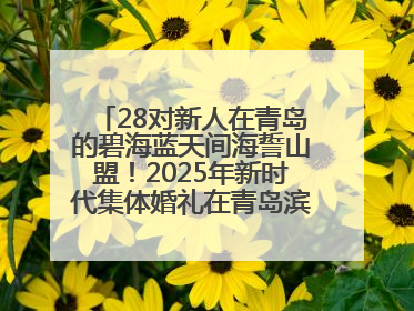 28对新人在青岛的碧海蓝天间海誓山盟！2025年新时代集体婚礼在青岛滨海国际中心文明实践广场举行