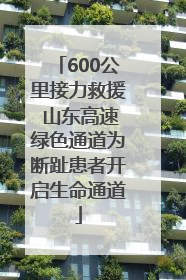 600公里接力救援 山东高速绿色通道为断趾患者开启生命通道